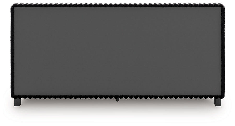 Zuraleus Black King Upholstered Bed by Ashley at Eve Furniture