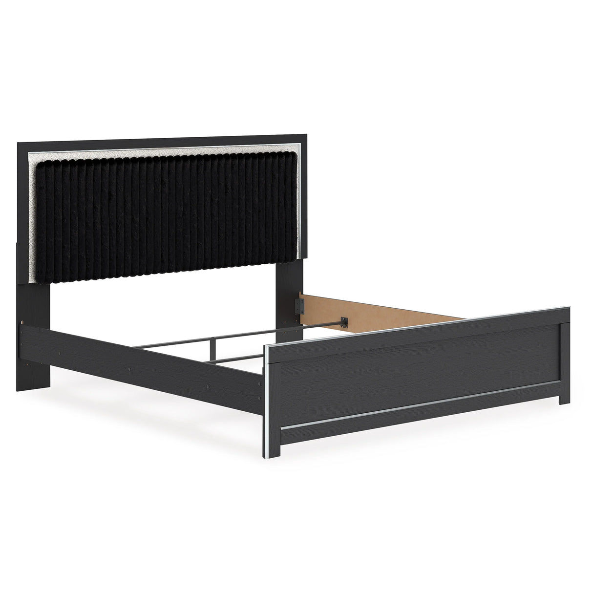 Zuraleus Black King Upholstered Panel Bed by Ashley at Eve Furniture