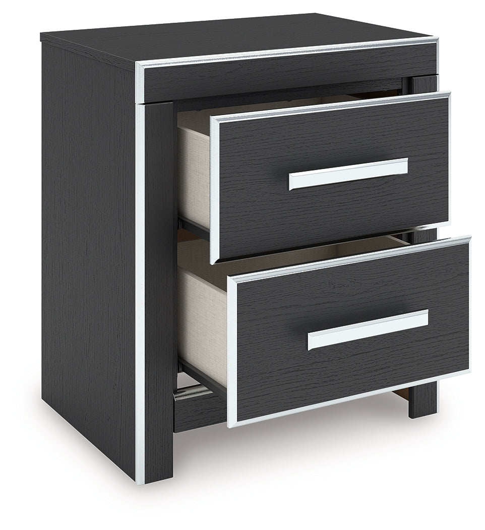 Zuraleus Black Nightstand by Ashley at Eve Furniture