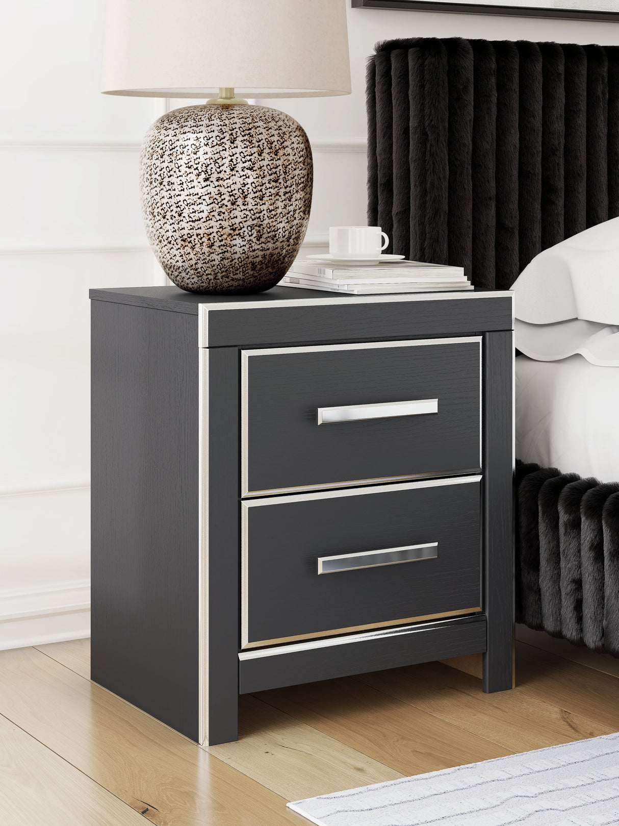 Zuraleus Black Nightstand by Ashley at Eve Furniture