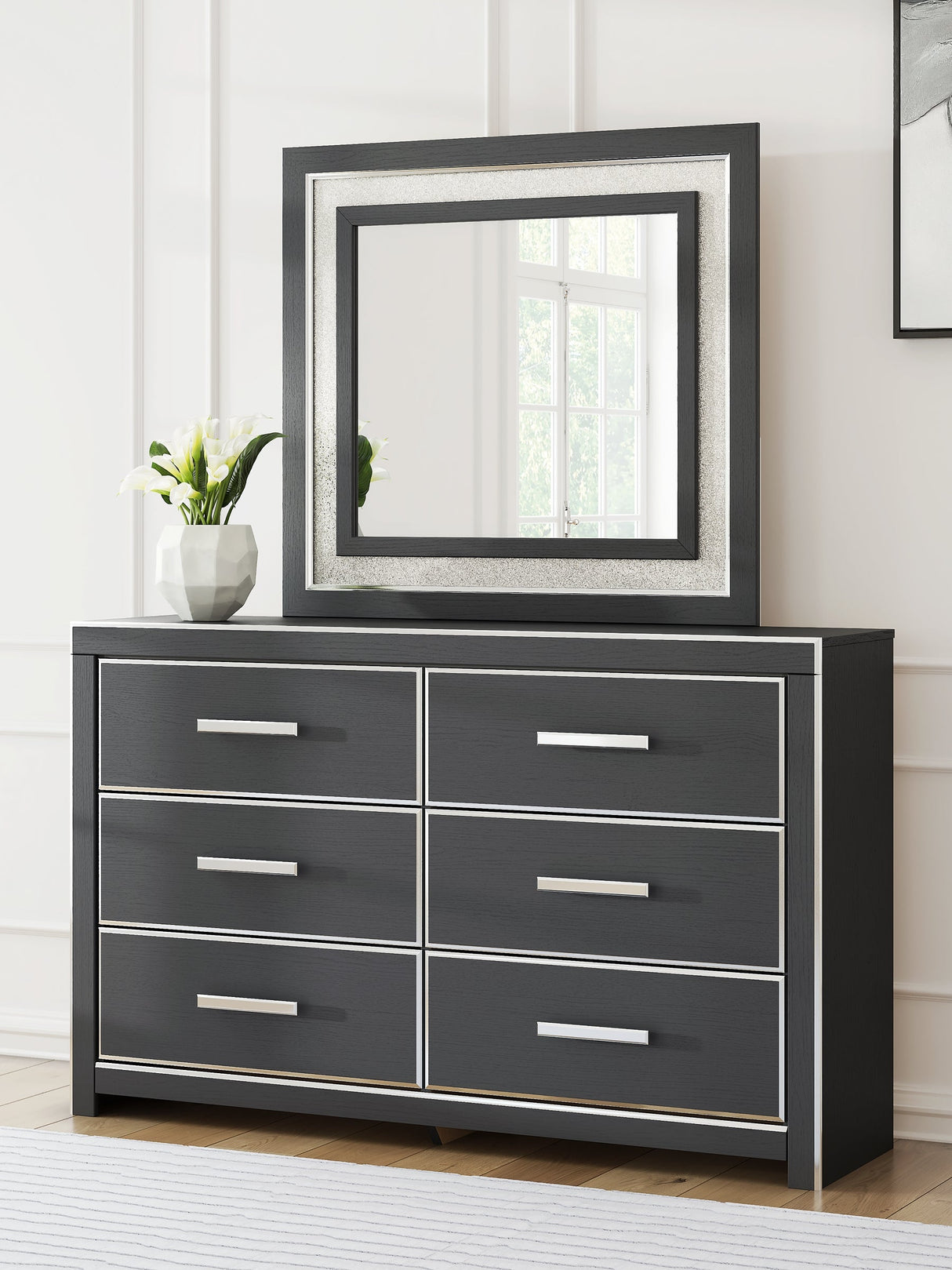 Zuraleus Black Six Drawer Dresser by Ashley at Eve Furniture