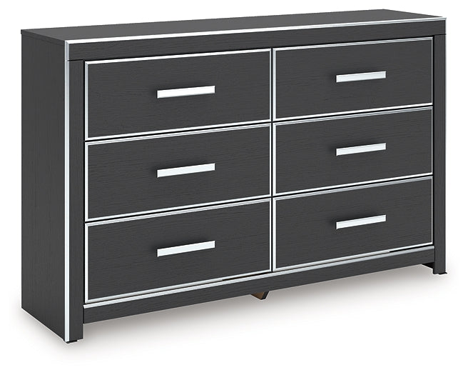 Zuraleus Black Six Drawer Dresser by Ashley at Eve Furniture