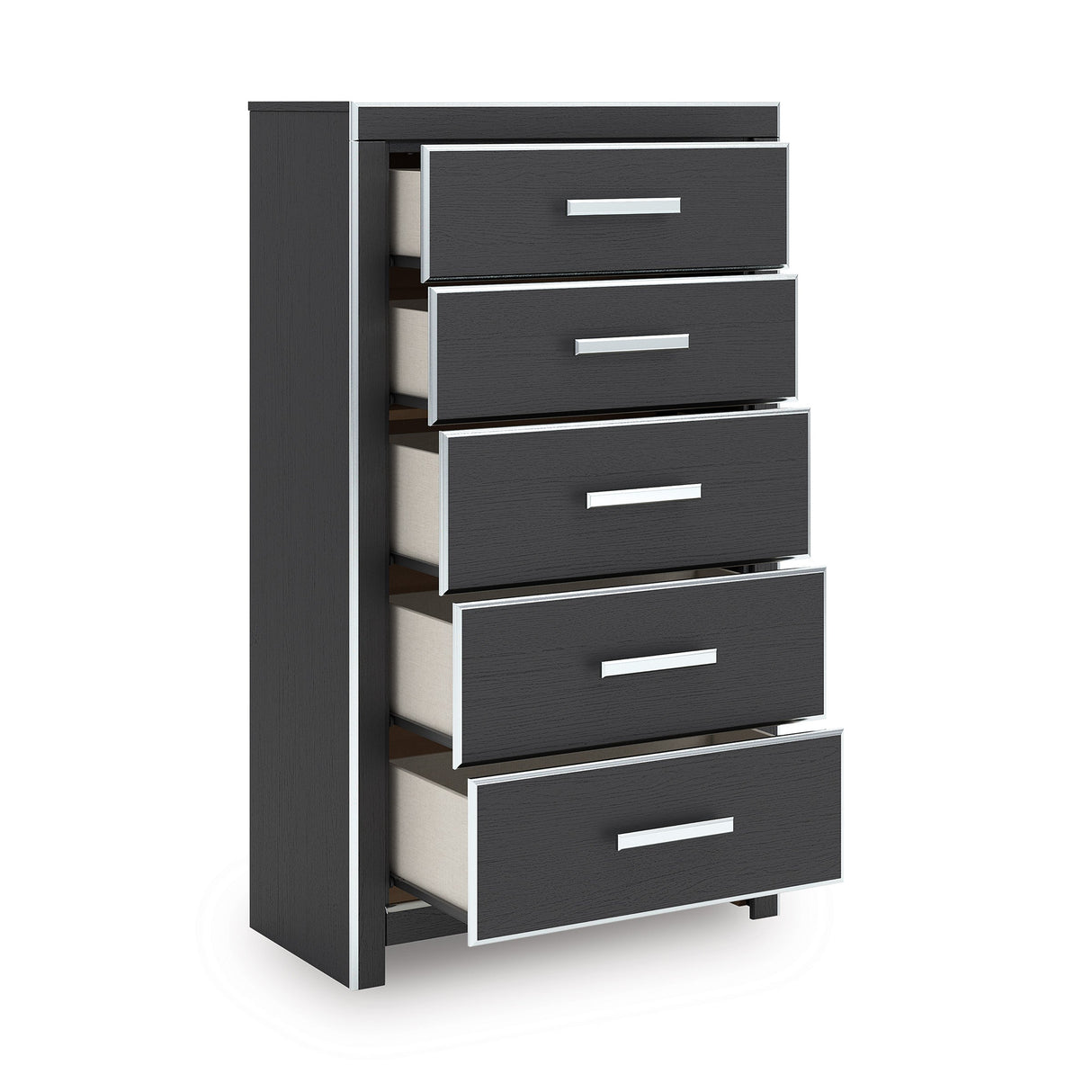 Zuraleus Black Upholstered Panel Bedroom Set by Ashley at Eve Furniture