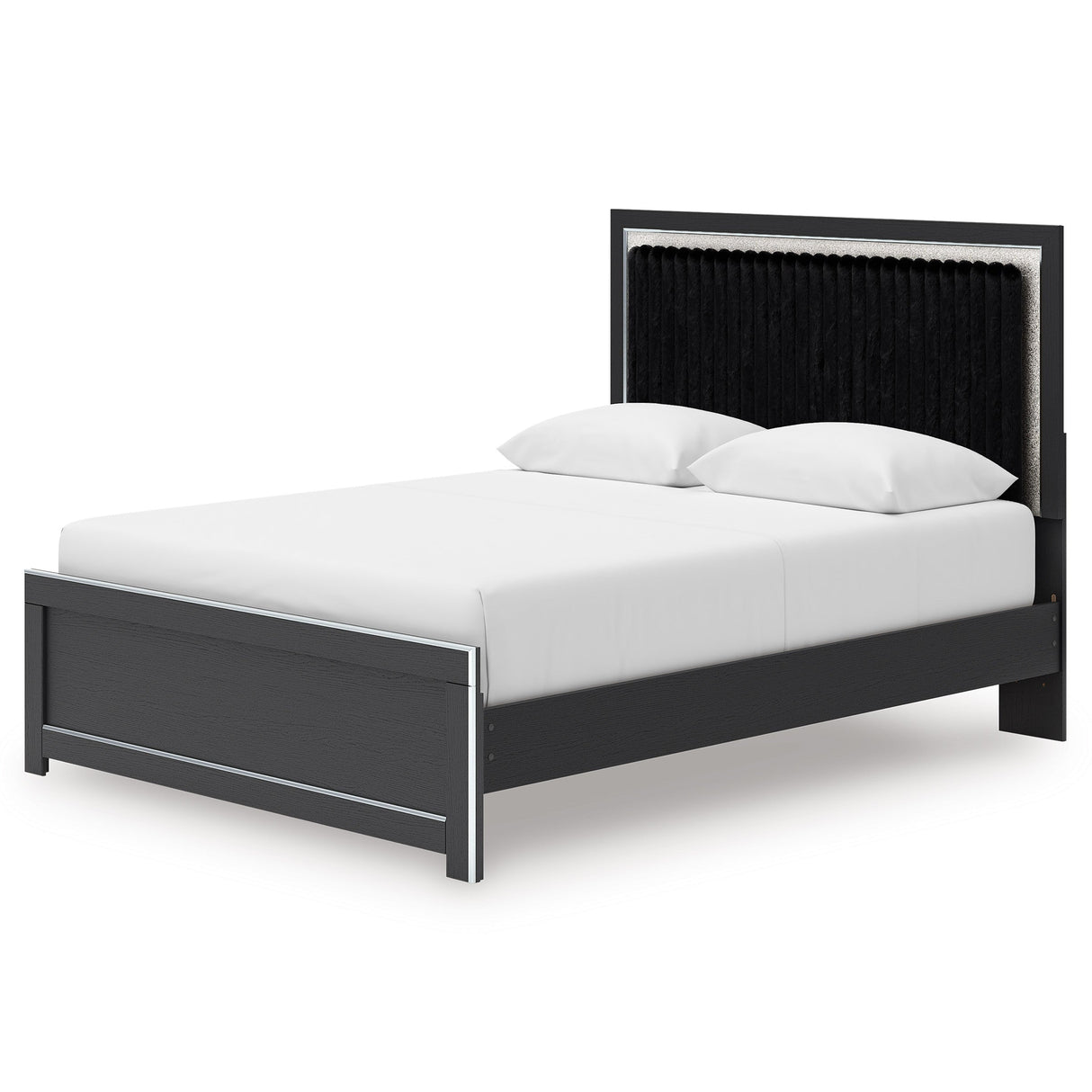 Zuraleus Black Upholstered Platform Bedroom Set by Ashley at Eve Furniture