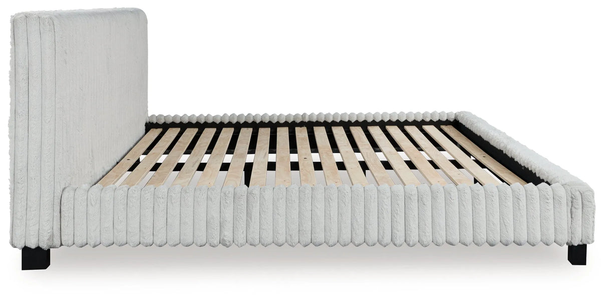 Zuraleus White King Upholstered Bed by Ashley at Eve Furniture