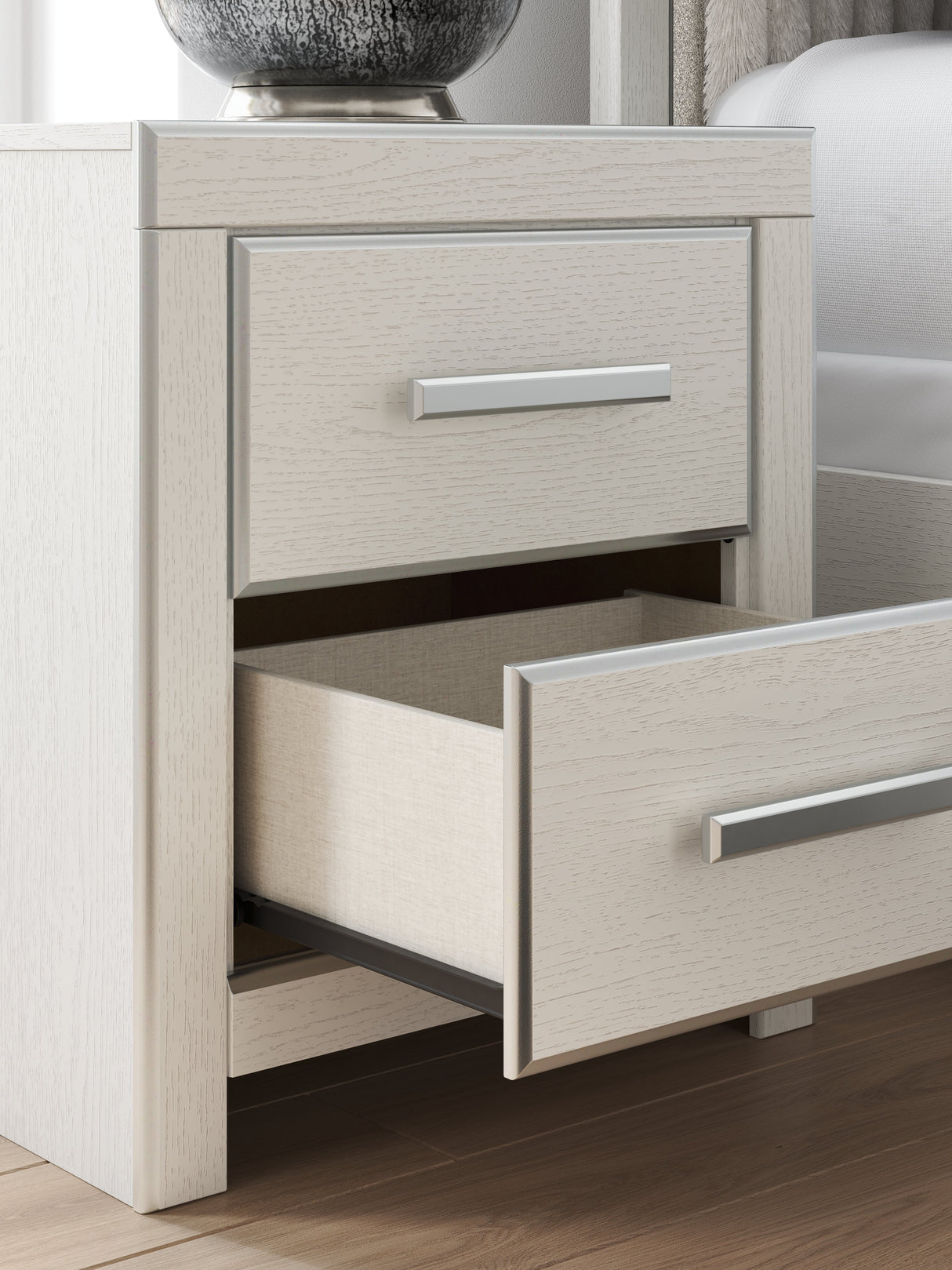 Zuraleus White Nightstand by Ashley at Eve Furniture
