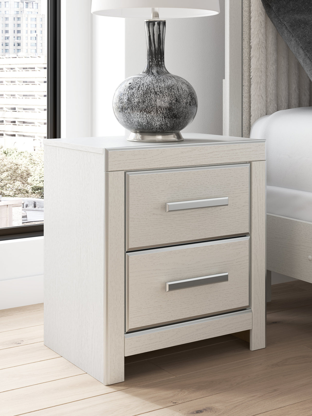 Zuraleus White Nightstand by Ashley at Eve Furniture