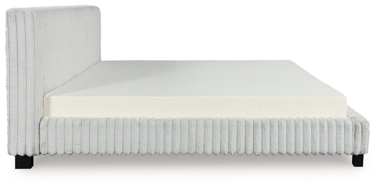 Zuraleus White King Upholstered Bed by Ashley at Eve Furniture