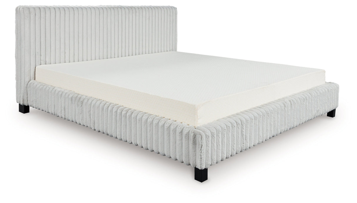 Zuraleus White Queen Upholstered Bed by Ashley at Eve Furniture