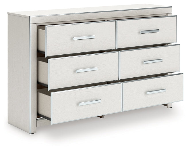 Zuraleus White Six Drawer Dresser by Ashley at Eve Furniture