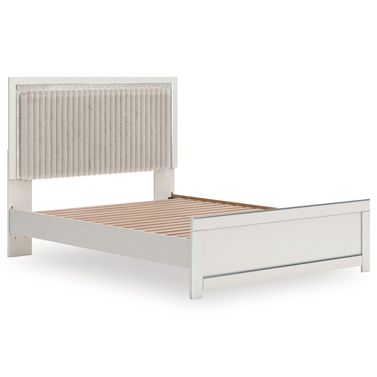 Zuraleus White Upholstered Platform Bedroom Set by Ashley at Eve Furniture