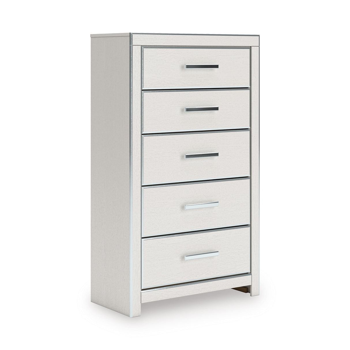 Zuraleus White Upholstered Storage Panel Bedroom Set with 2 Footboard Drawers by Ashley at Eve Furniture