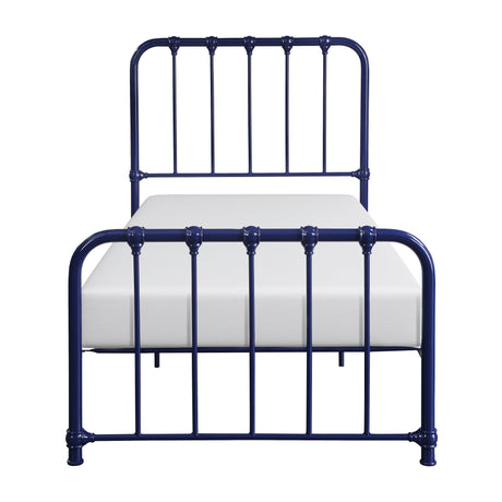 Bethany Blue Twin Metal Platform Bed
