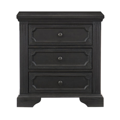 Bolingbrook Wire-Brushed Charcoal Nightstand
