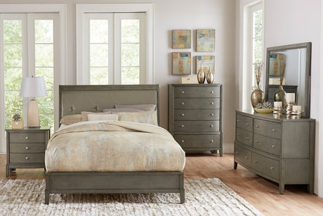 Cotterill Gray Full Upholstered Panel Bed