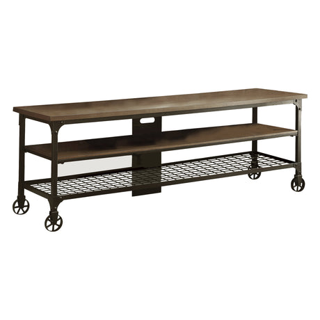 Millwood Natural/Rustic Black TV Stand