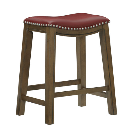 Ordway Red/Brown Counter Height Stool, Red