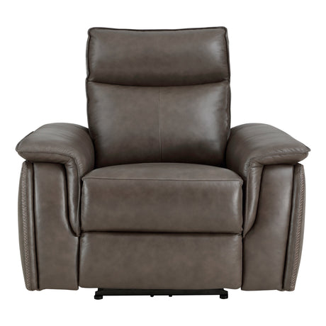Maroni Dark Brown Leather Power Reclining Chair