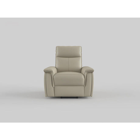 Maroni Taupe Leather Power Reclining Chair