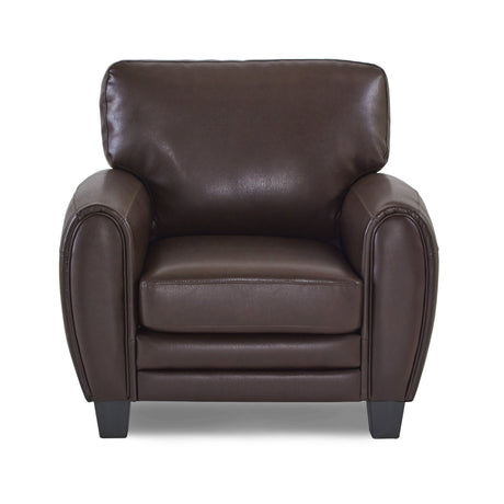 Rubin Dark Brown Faux Leather Chair