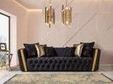 Black chesterfield sofa velvet