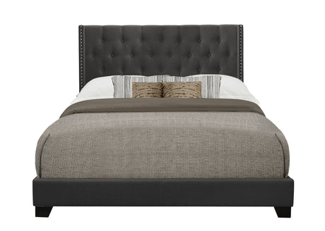 Barzini Dark Gray Full Upholstered Bed