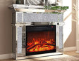 Valeria Mirrored LED Fireplace with Bluetooth Speaker - Eve Furniture