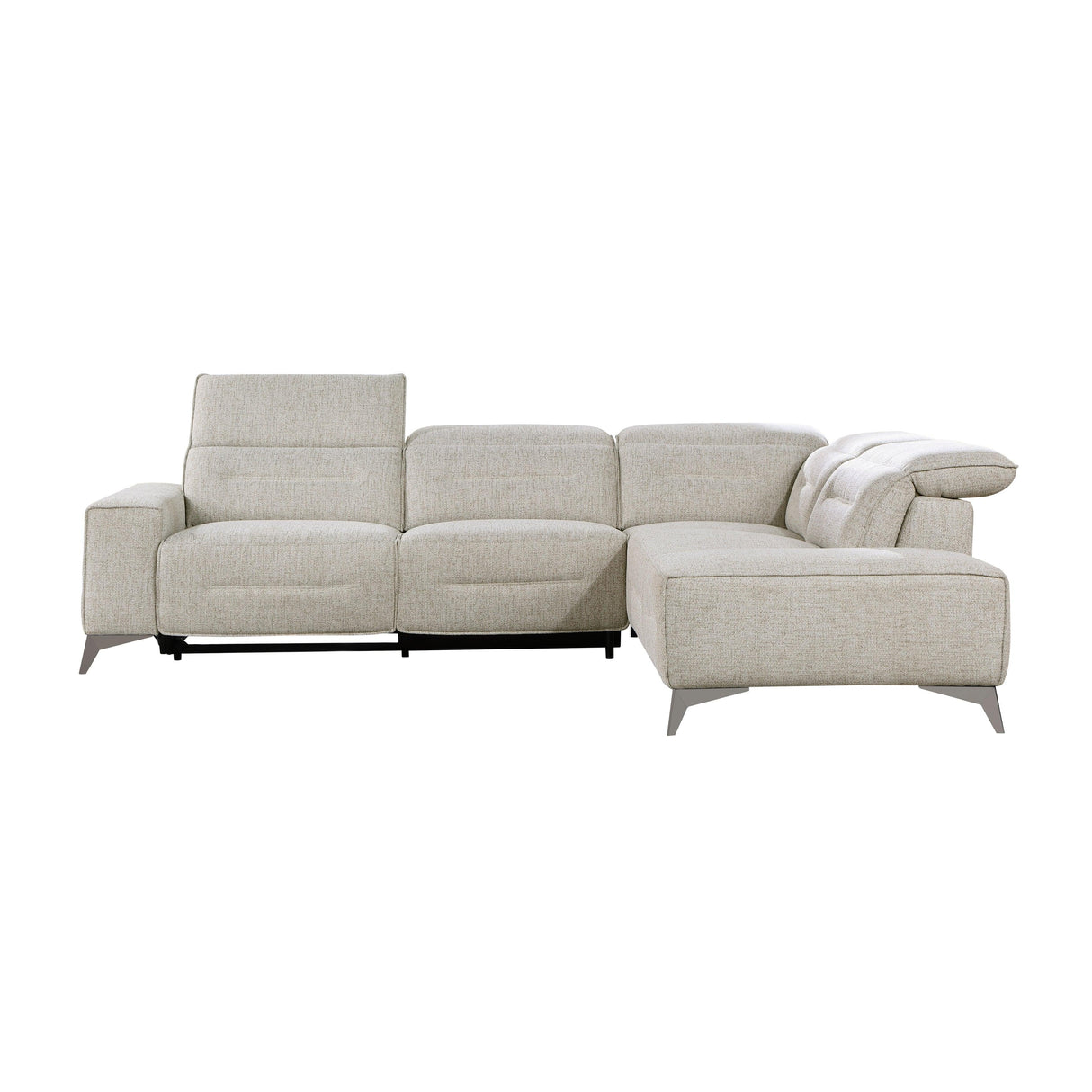 Adahlia Sand Power Reclining Sectional with Right Chaise by Homelegance at Eve Furniture