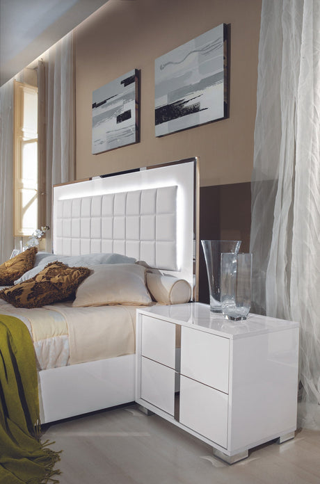 Alice Gloss White king Bedroom Set - Eve Furniture