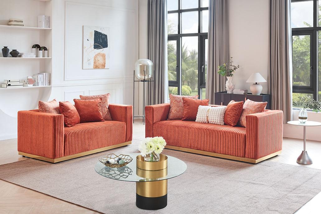 Alisha Rust Living Room Set by New Era Innovations at Eve Furniture