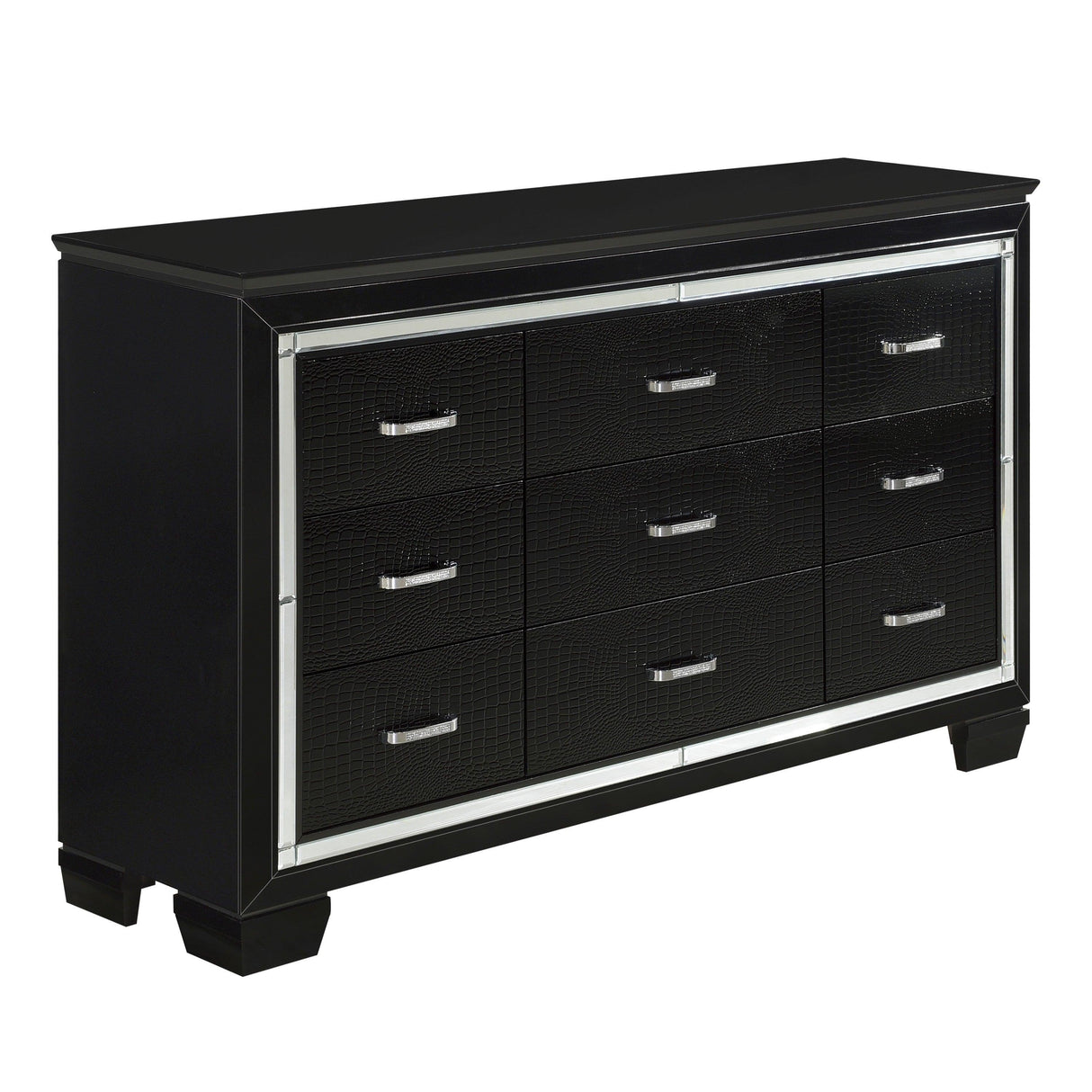 Allura Black Dresser by Homelegance at Eve Furniture