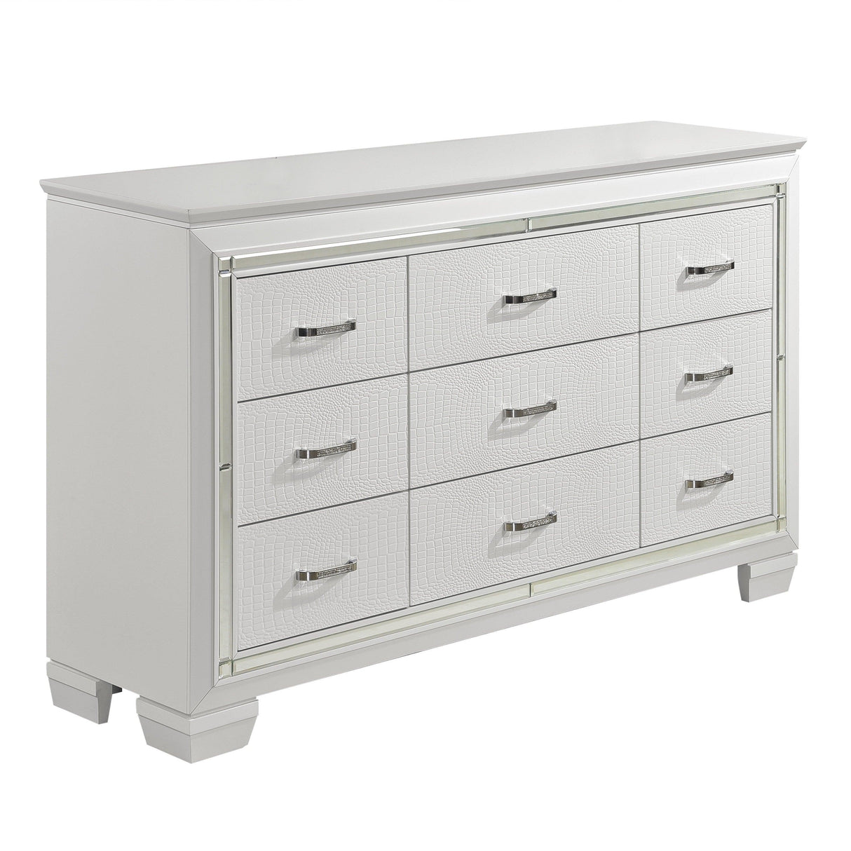 Allura White Dresser by Homelegance at Eve Furniture