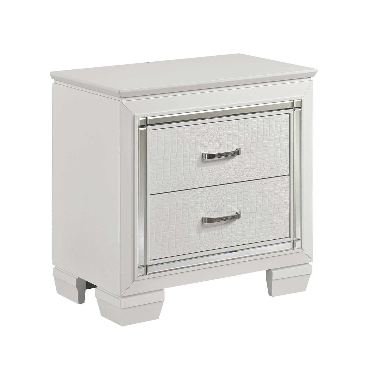 Allura White Nightstand by Homelegance at Eve Furniture