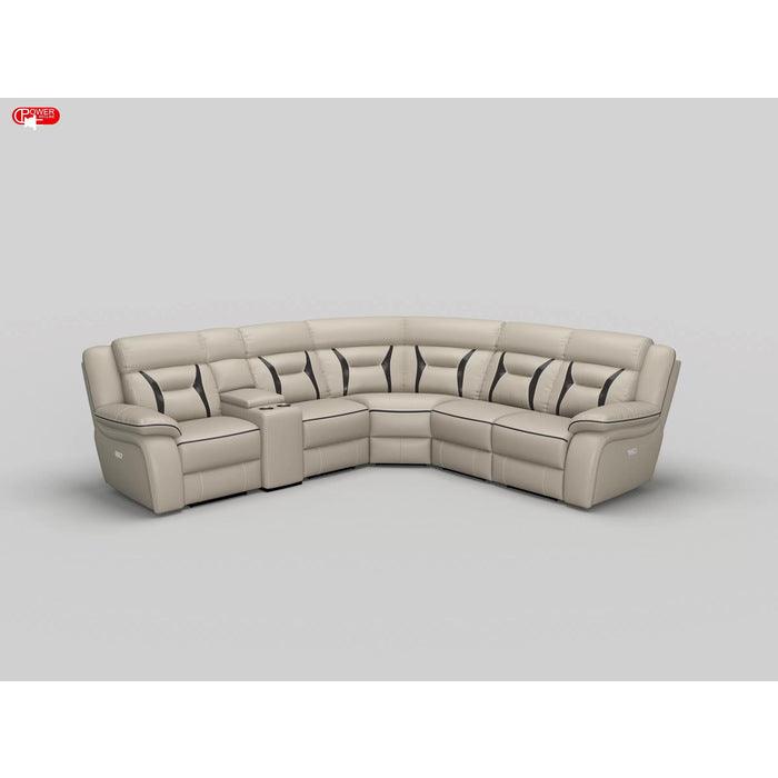 Amite Beige 6-Piece Modular Power Reclining Sectional by Homelegance at Eve Furniture