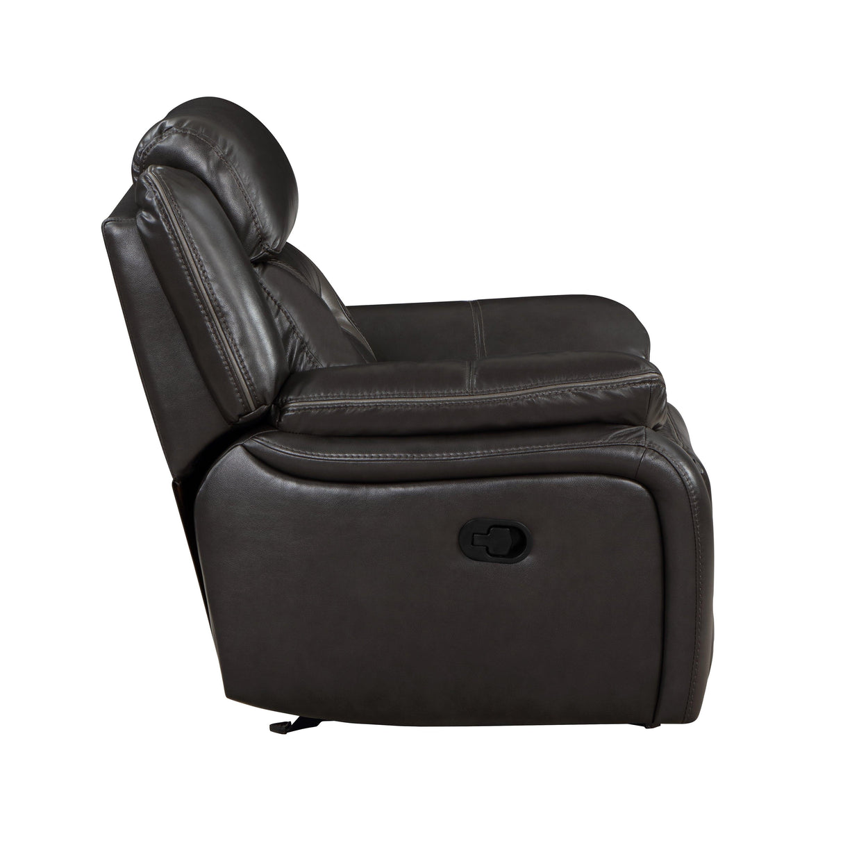 Amite Dark Gray Glider Reclining Chair by Homelegance at Eve Furniture