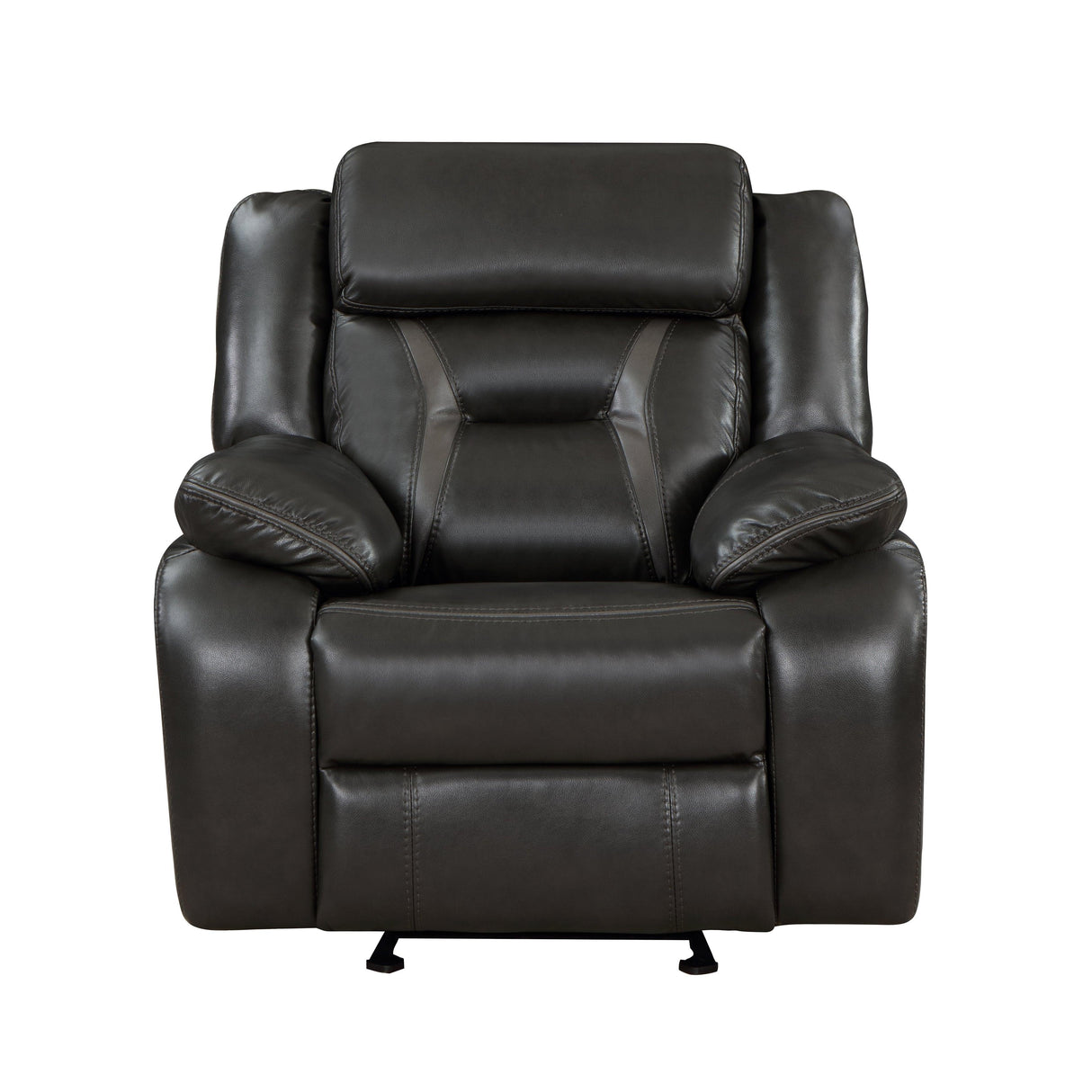 Amite Dark Gray Glider Reclining Chair by Homelegance at Eve Furniture