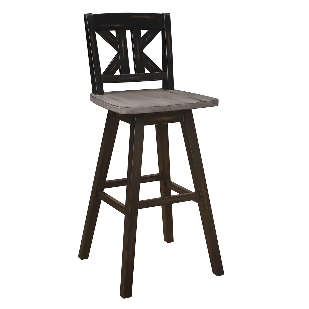 Amsonia Black Swivel Pub Counter Height Chairs, Set of 2 by Homelegance at Eve Furniture