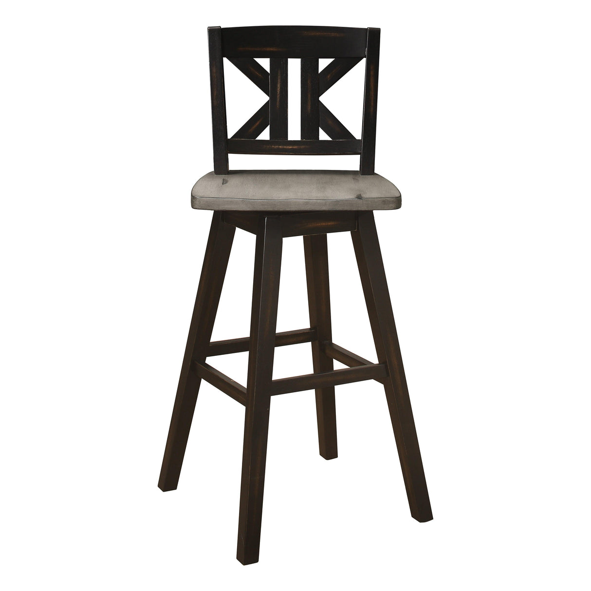 Amsonia Black Swivel Pub Counter Height Chairs, Set of 2 by Homelegance at Eve Furniture
