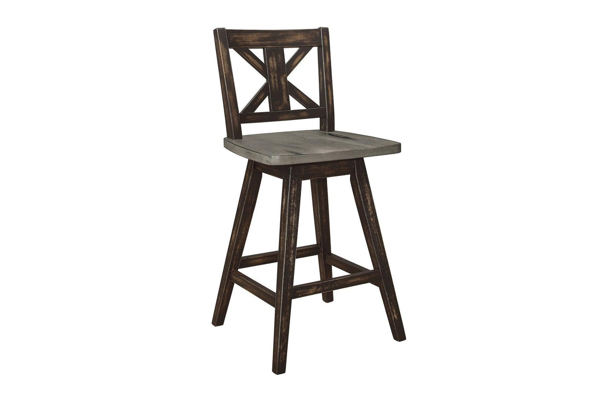 Amsonia Gray/Black Counter Height Set by Homelegance at Eve Furniture