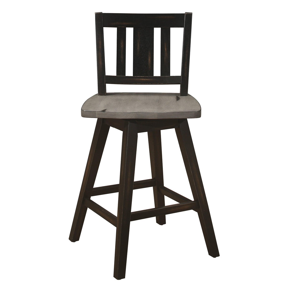 Amsonia Gray/Black Swivel Counter Height Chairs, Set of 2 by Homelegance at Eve Furniture