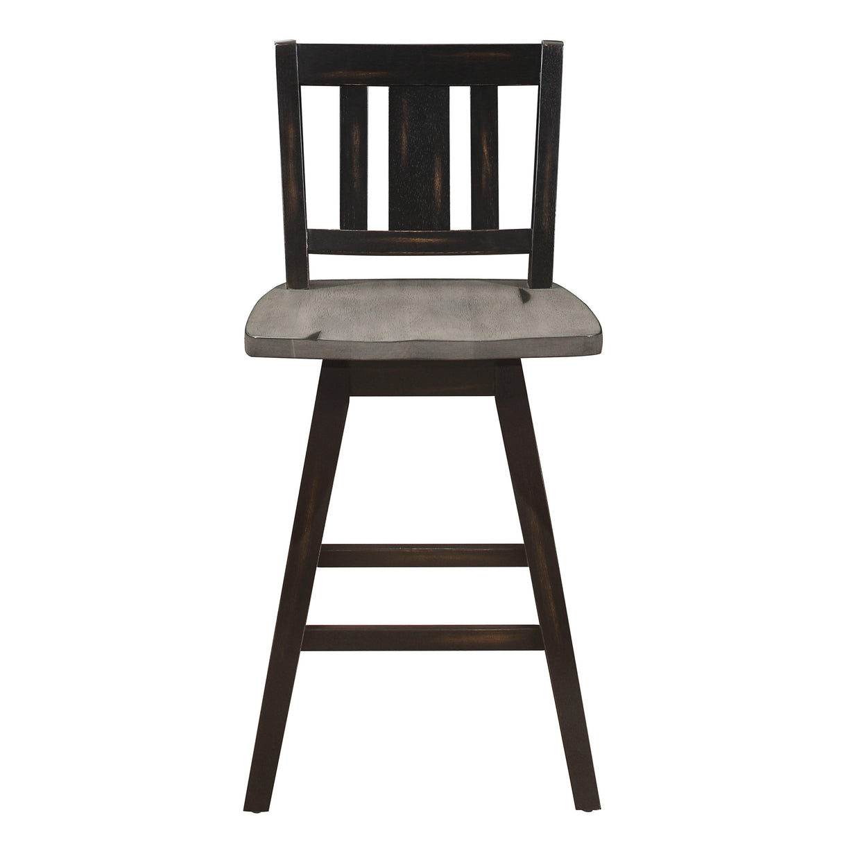Amsonia Gray/Black Swivel Counter Height Chairs, Set of 2 by Homelegance at Eve Furniture