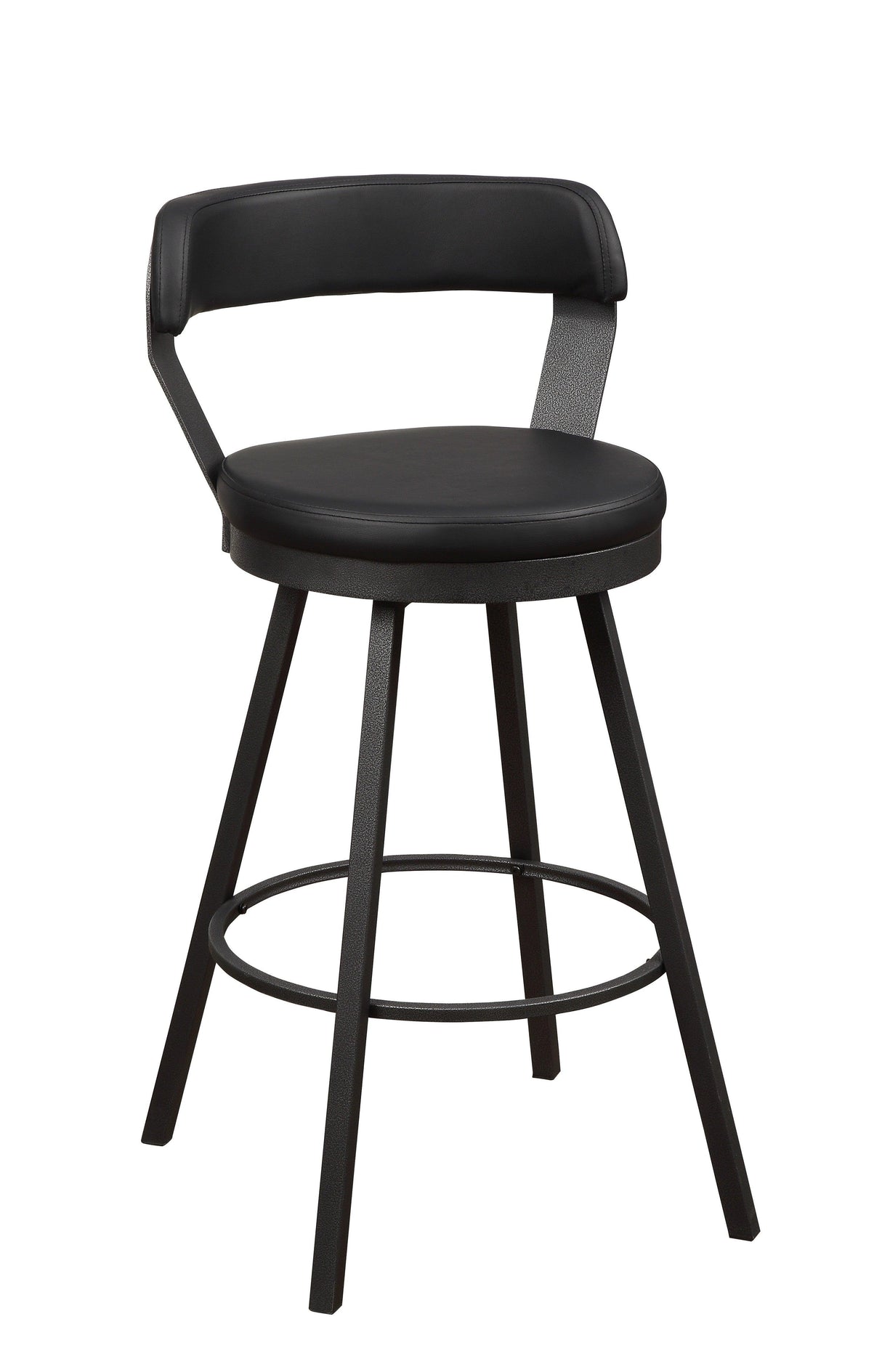 Appert Black/Dark Gray Swivel Pub Height Chair, Set of 2 by Homelegance at Eve Furniture