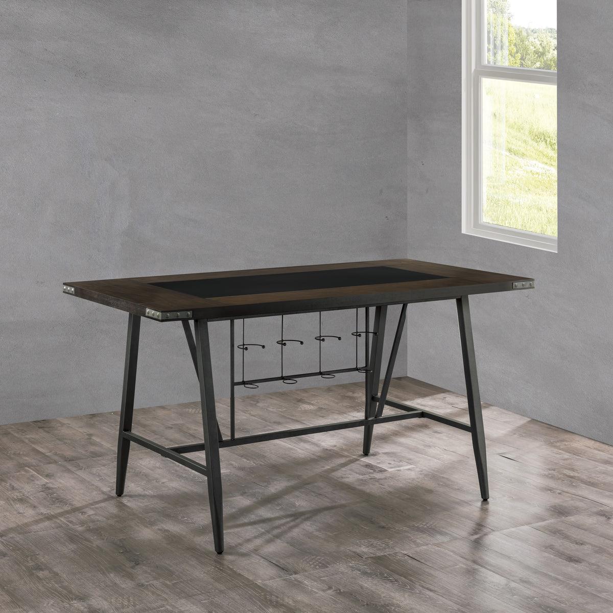 Appert Brown/Dark Gray Counter Height Table by Homelegance at Eve Furniture