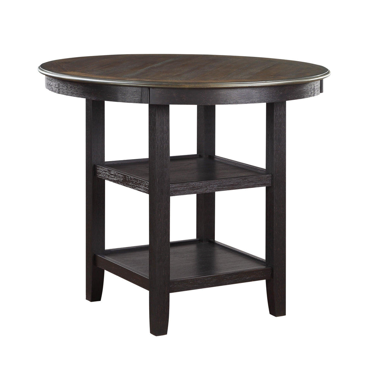 Asher Black/Brown Counter Height Table by Homelegance at Eve Furniture