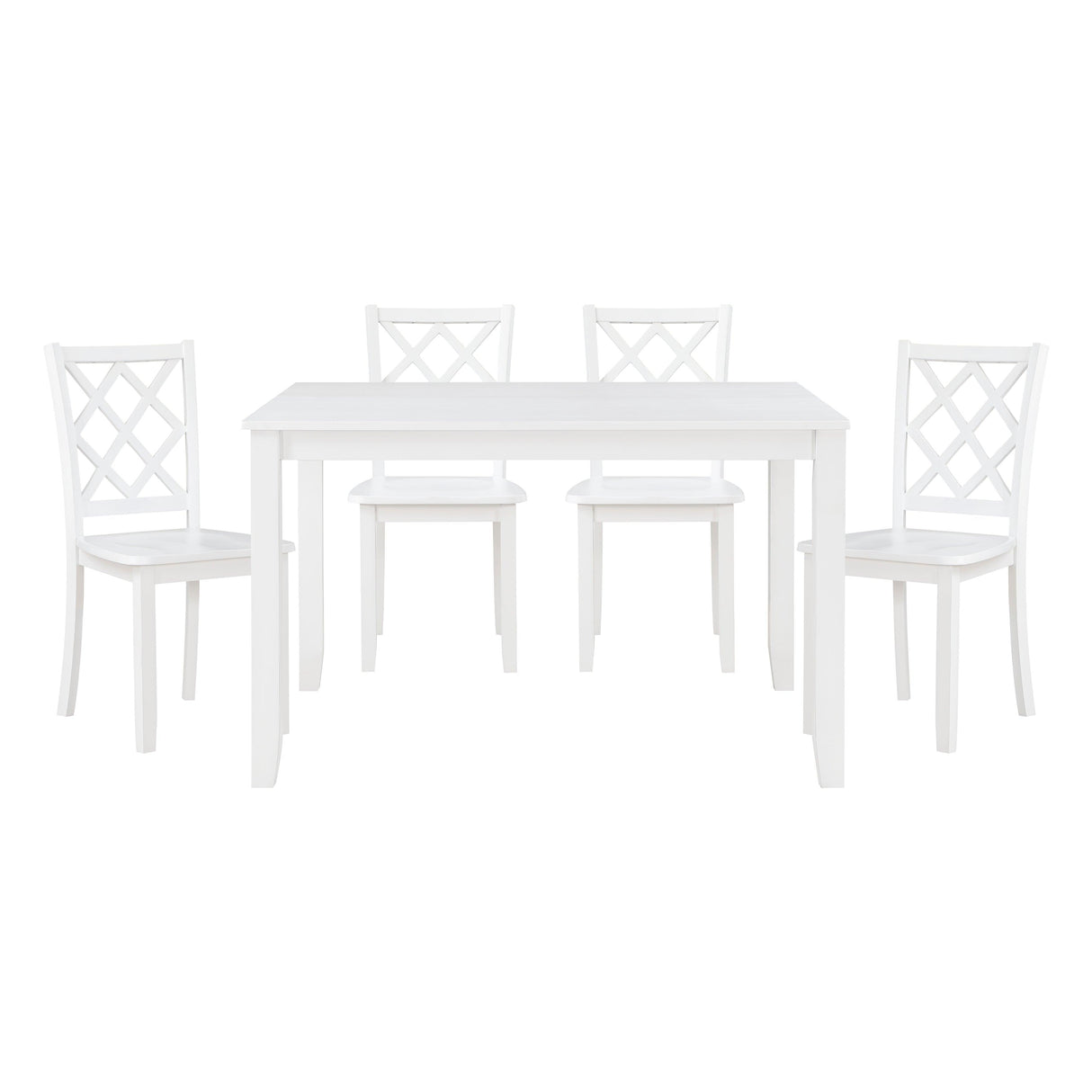 Astoria White 5-Piece Pack Dinette Set by Homelegance at Eve Furniture