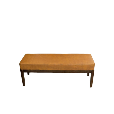 Austin Genuine Leather Bench Solid Dark Tan without Line