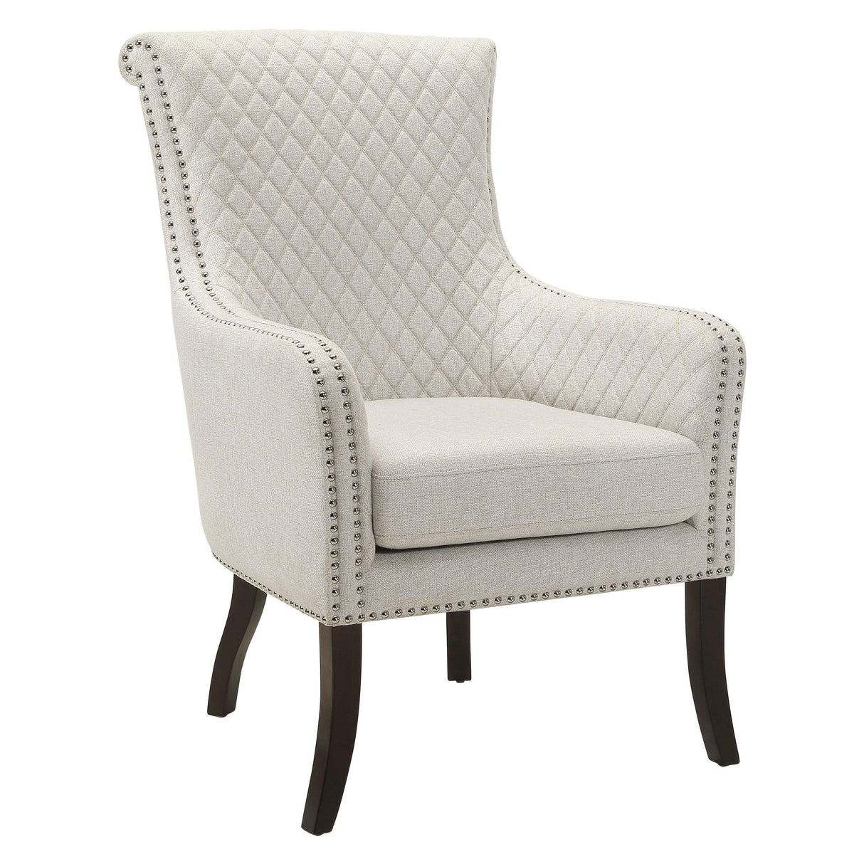 Avalon Beige Quilted Accent Chair by Homelegance at Eve Furniture