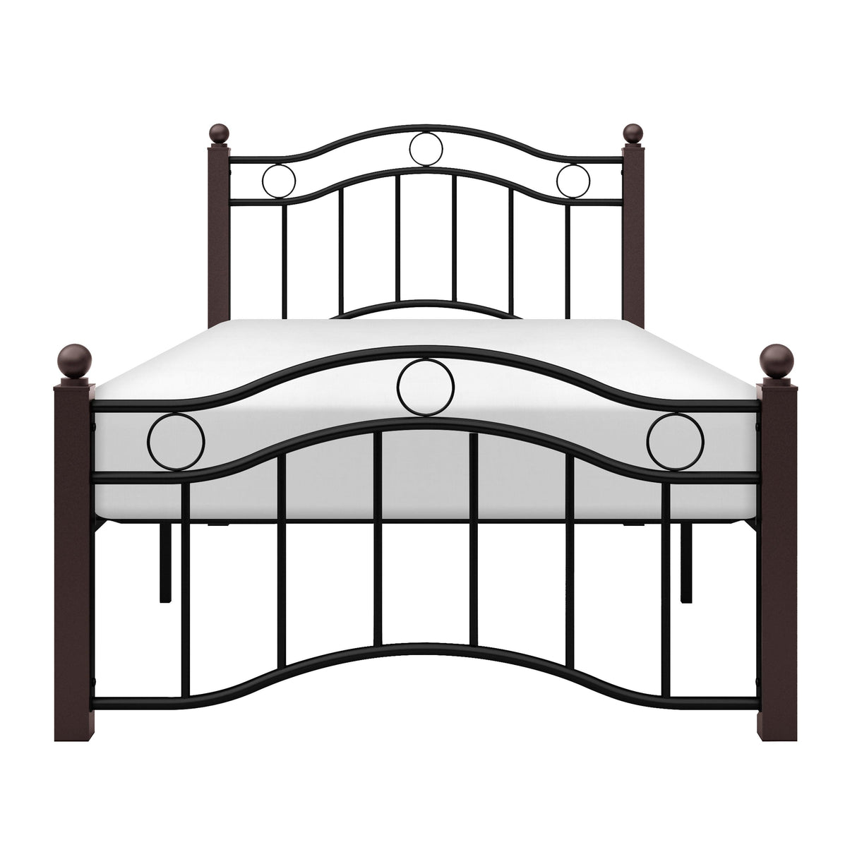 Averny Black/Brown Twin Metal Platfom Bed by Homelegance at Eve Furniture