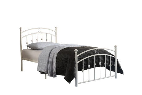 Tiana White Full Metal Platform Bed