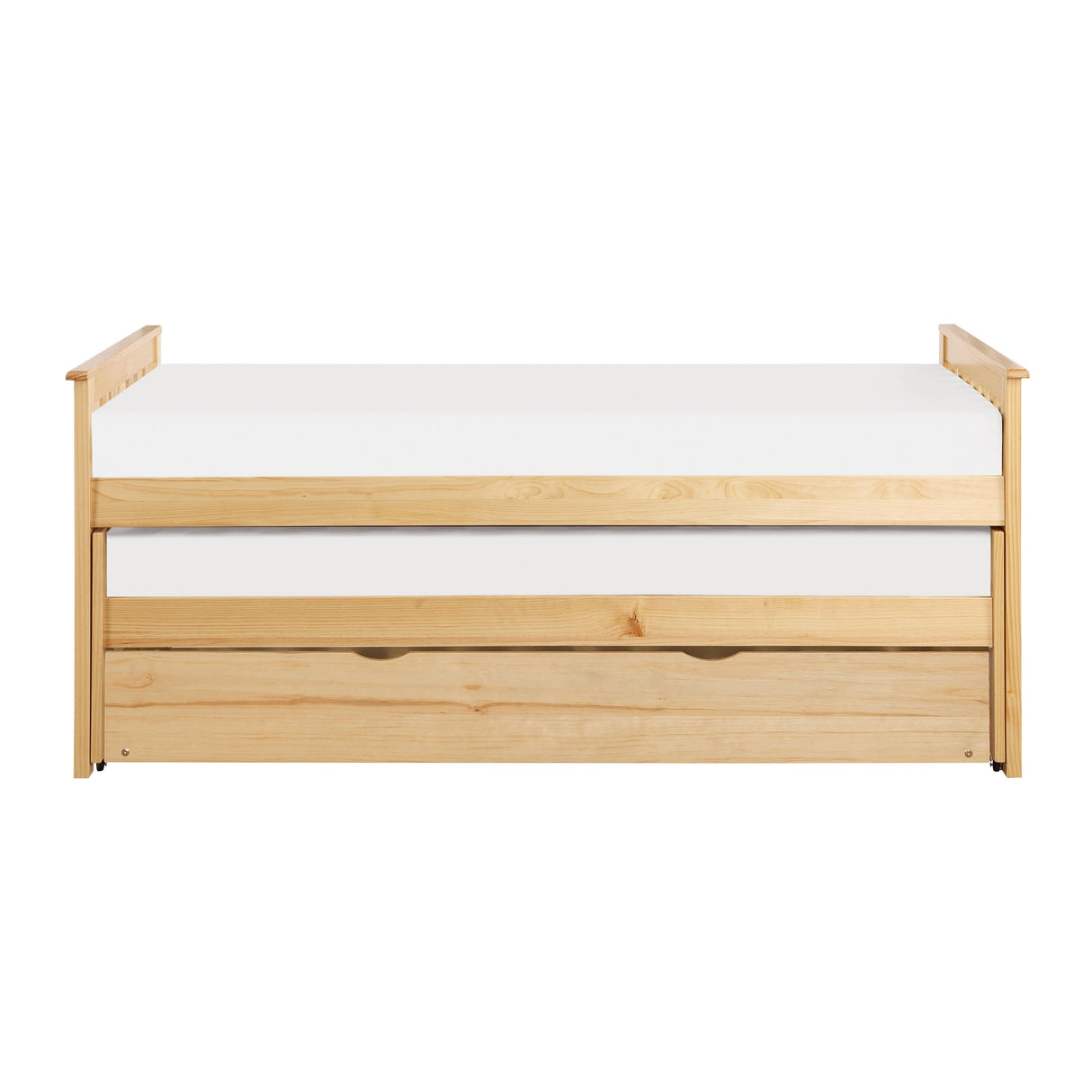 Bartly Pine Twin/Twin Bed with Twin Trundle by Homelegance at Eve Furniture